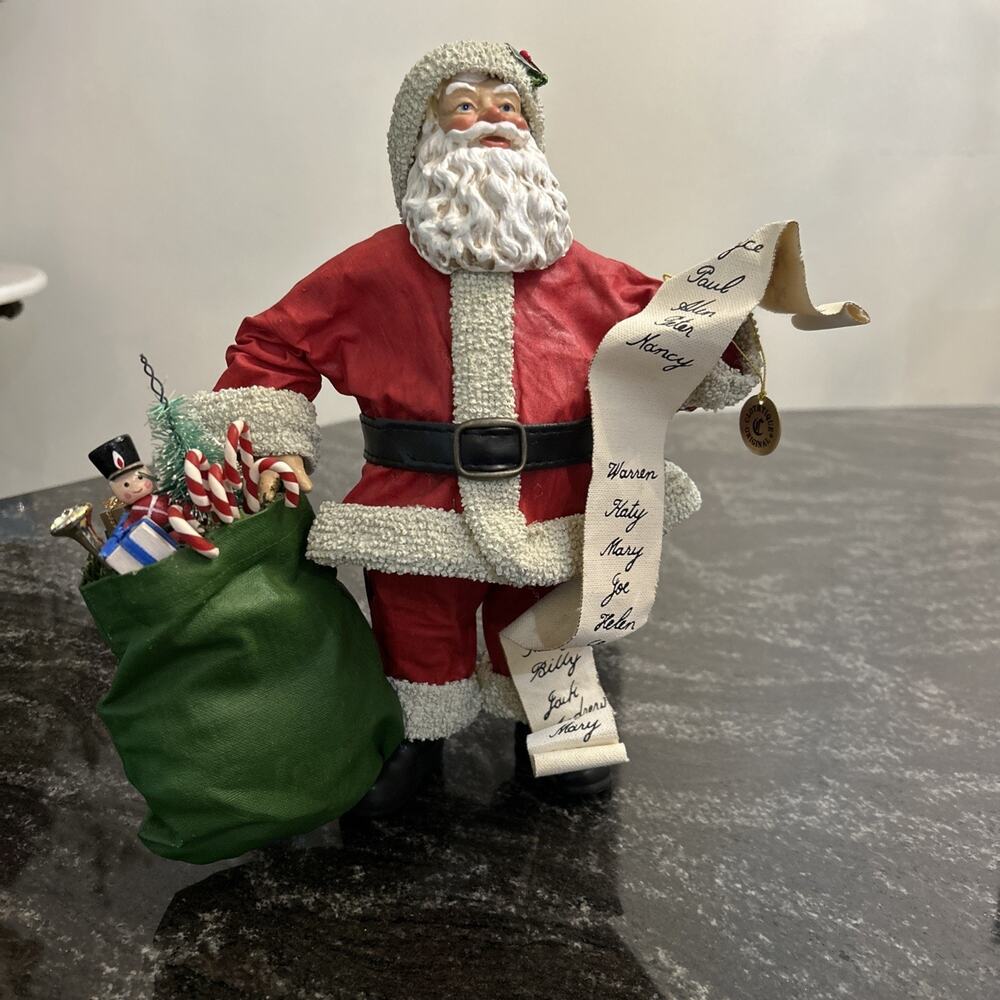 Clothtique Possible Dreams Santa Checking his List Figure 1992